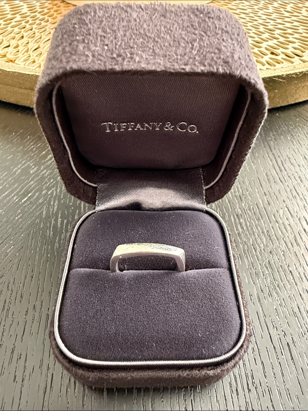 Tiffany & Co. Frank Gehry Sterling silver ring.  Size 5.